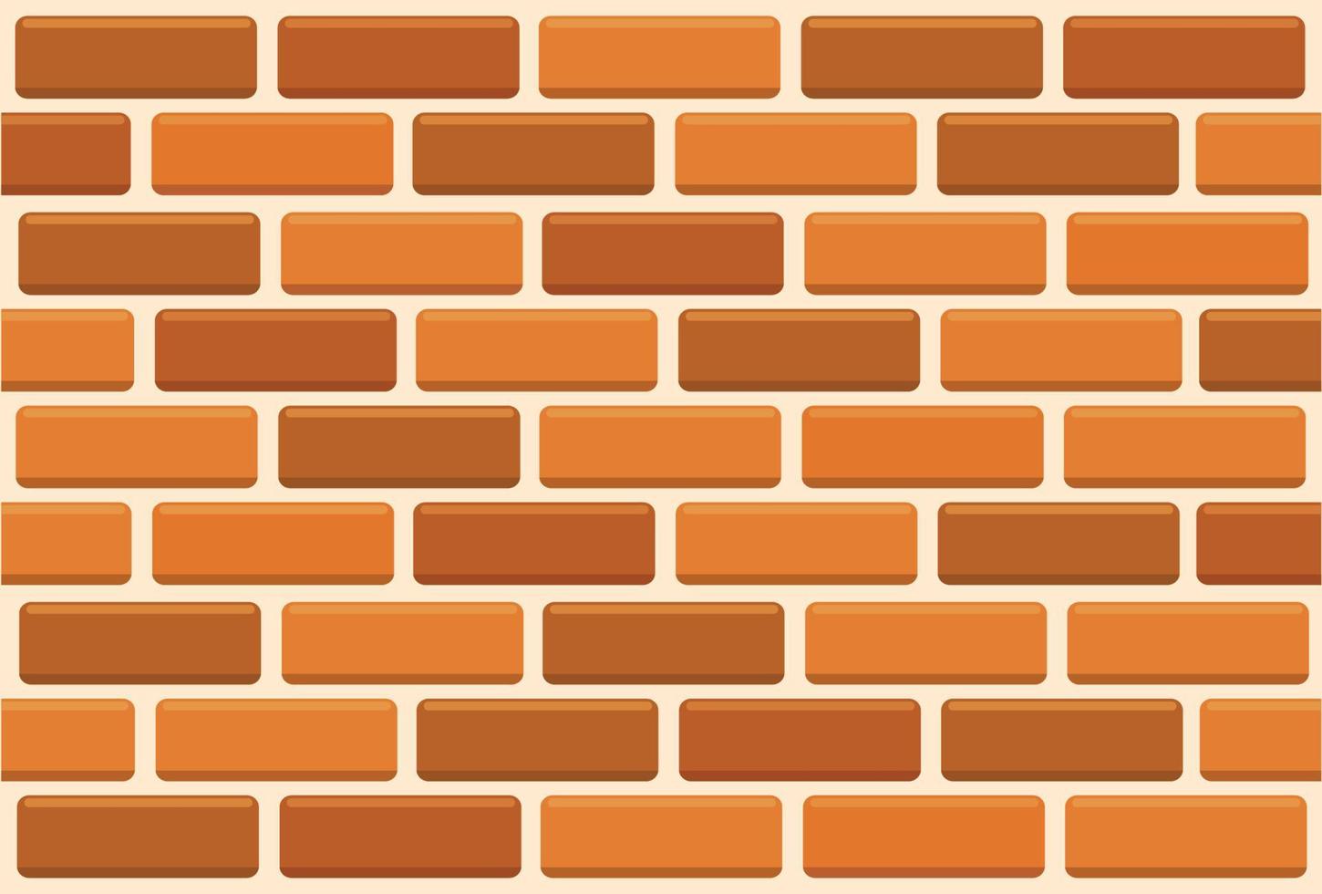 Brown brick wall background vector illustration