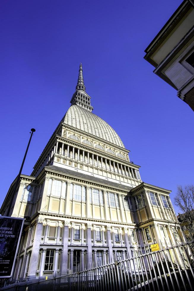 the architectural structure of the Mole Antonelliana in the Piedmontese capital of Turin photo