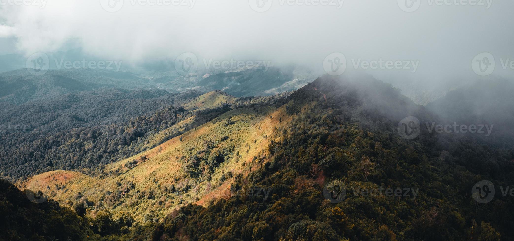 on the mountain during the day photo