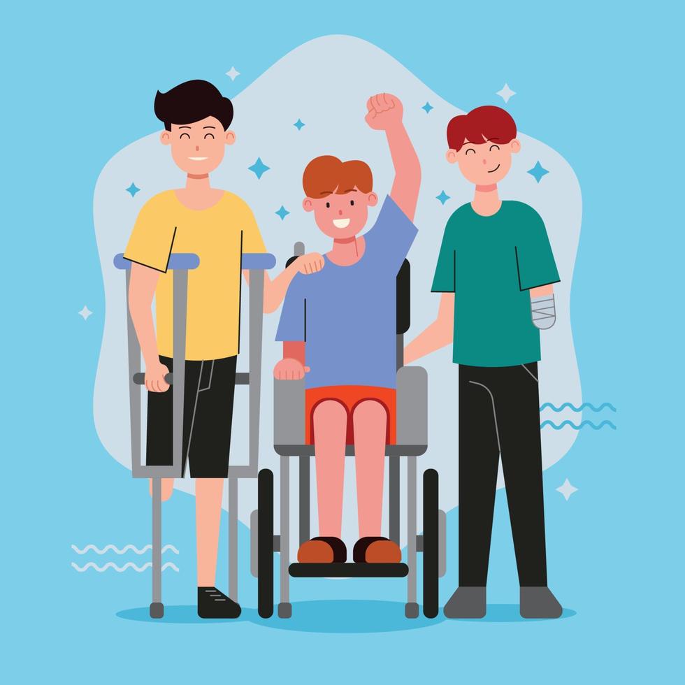 People with Disabilities Concept vector