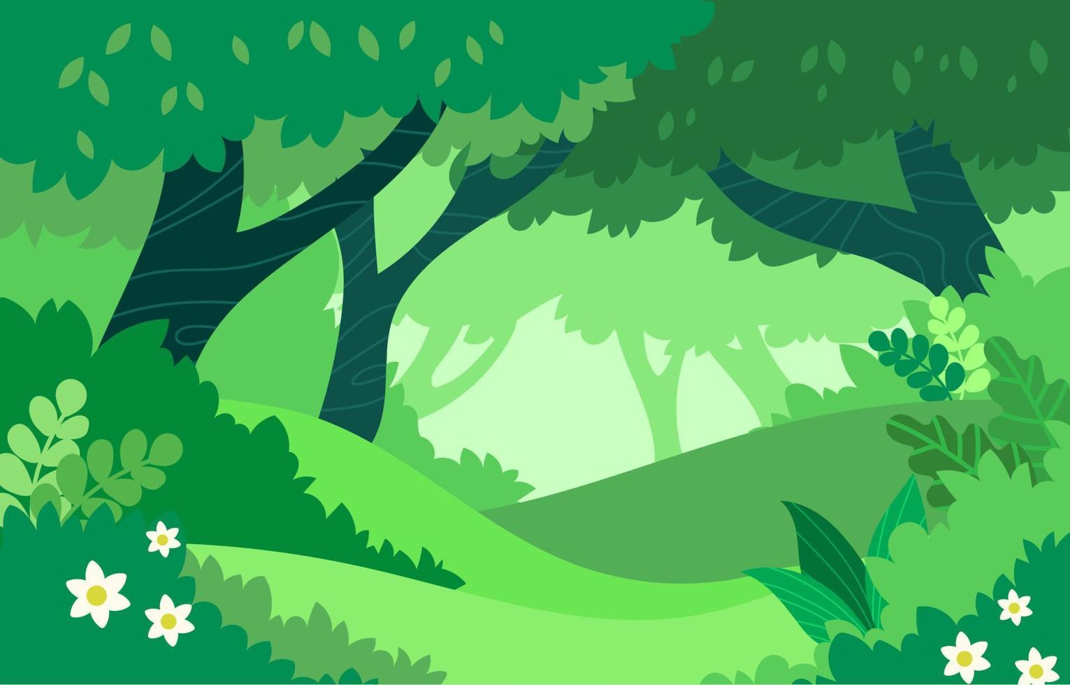Tropical Natural Wildlife Forest Template vector