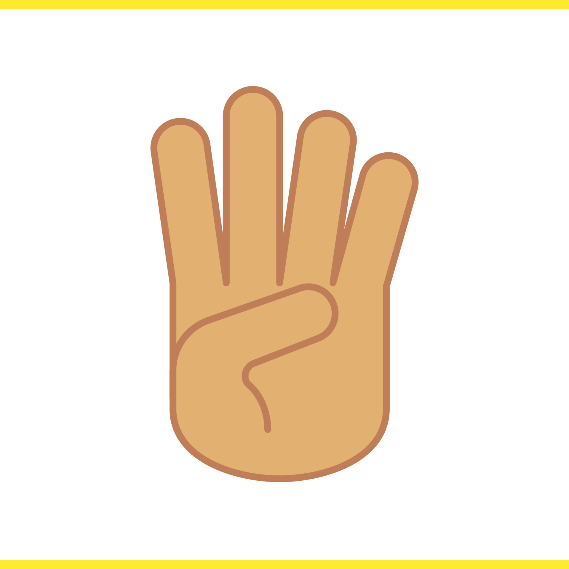 4 Fingers Up Gang Sign