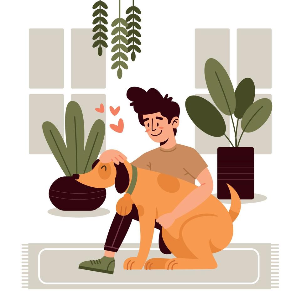 People and Pets Concept vector