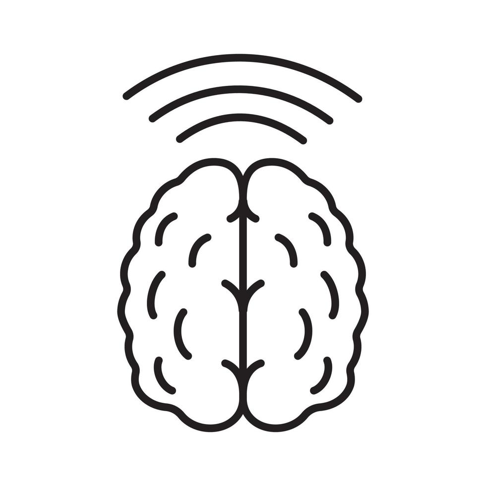 Brain waves linear icon. Thin line illustration. Hypnosis contour symbol. Vector isolated outline drawing