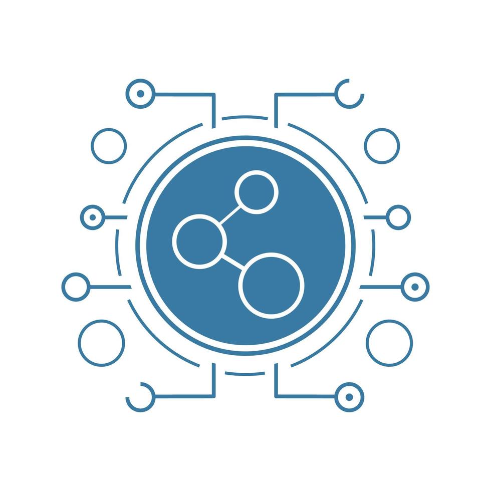 Network connection flat linear long shadow icon. Vector line symbol