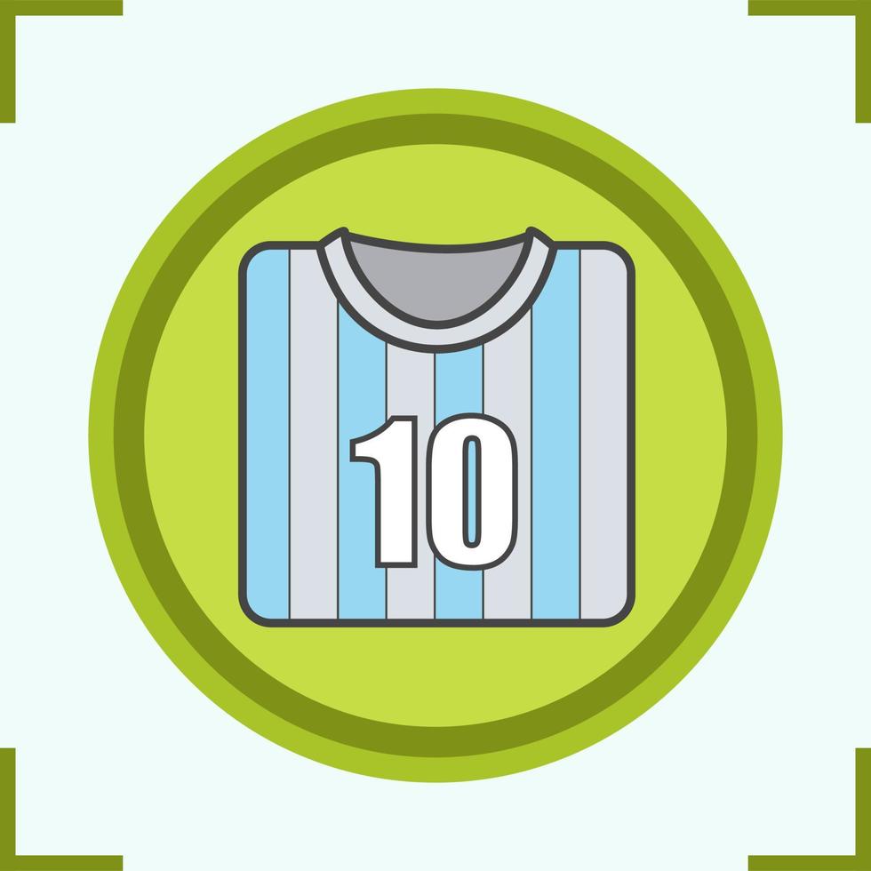 Soccer player's shirt color icon. Football player's t-shirt. Isolated vector illustration