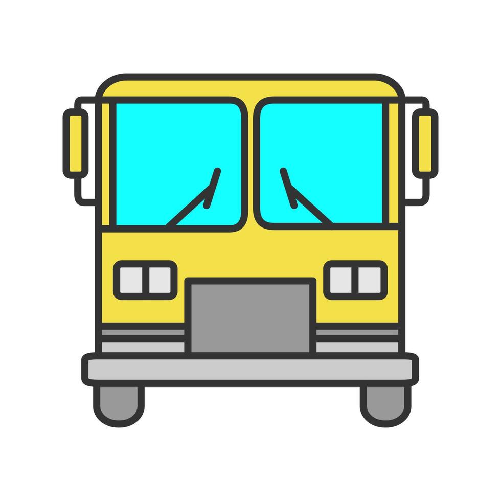 icono de color de bus. ilustración vectorial aislada vector