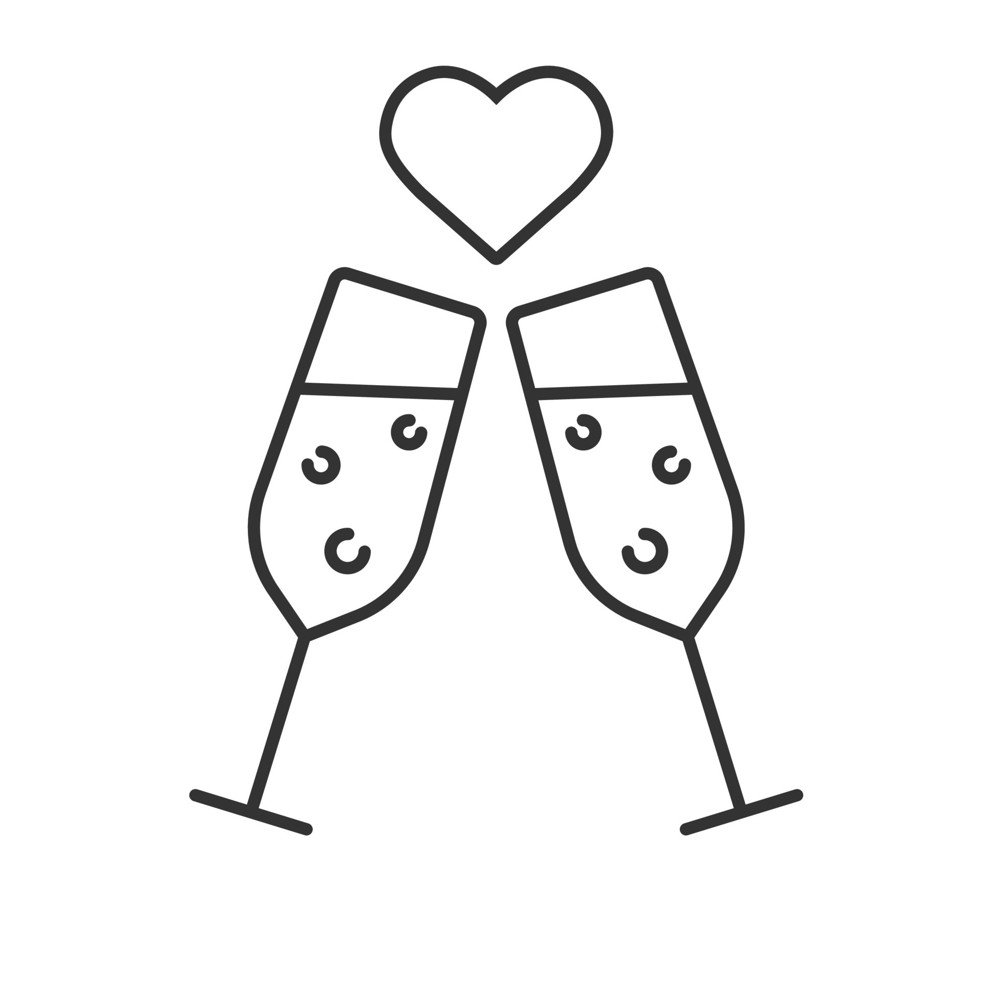 Champagne Glasses Toasting Clipart