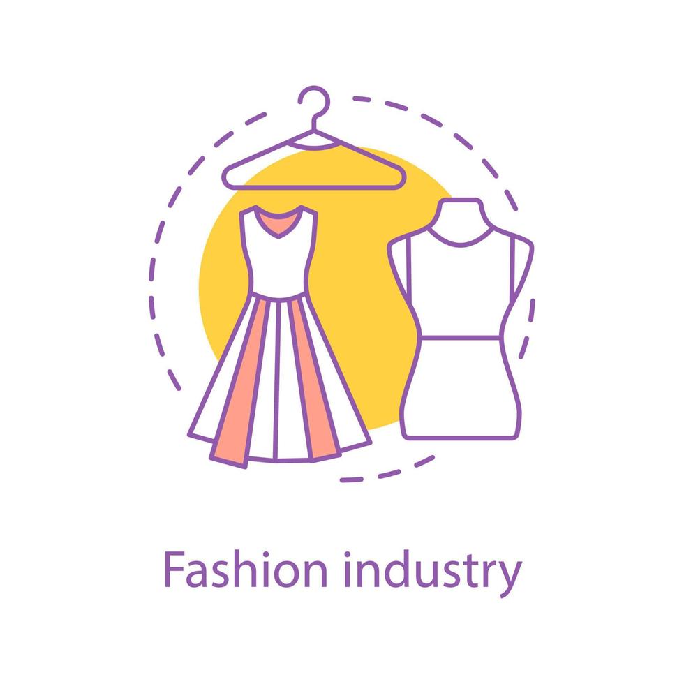 icono del concepto de la industria de la moda. tienda de ropa idea  ilustración de línea fina. sastrería. ropa. dibujo de contorno aislado  vectorial 4619756 Vector en Vecteezy