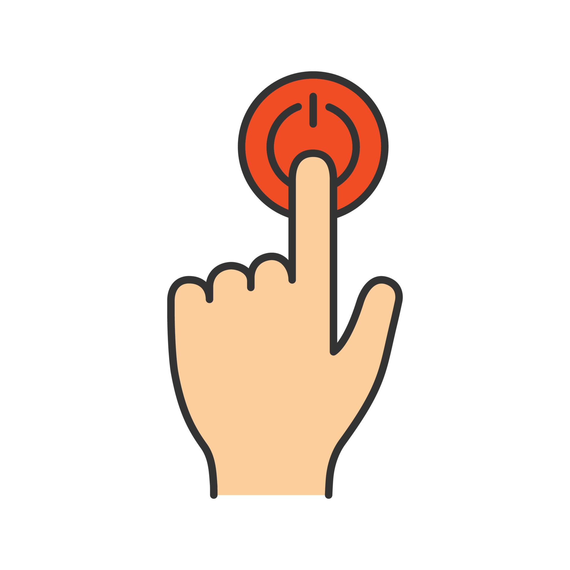 Free Vectors  Finger (where switch button is pressed) OFF