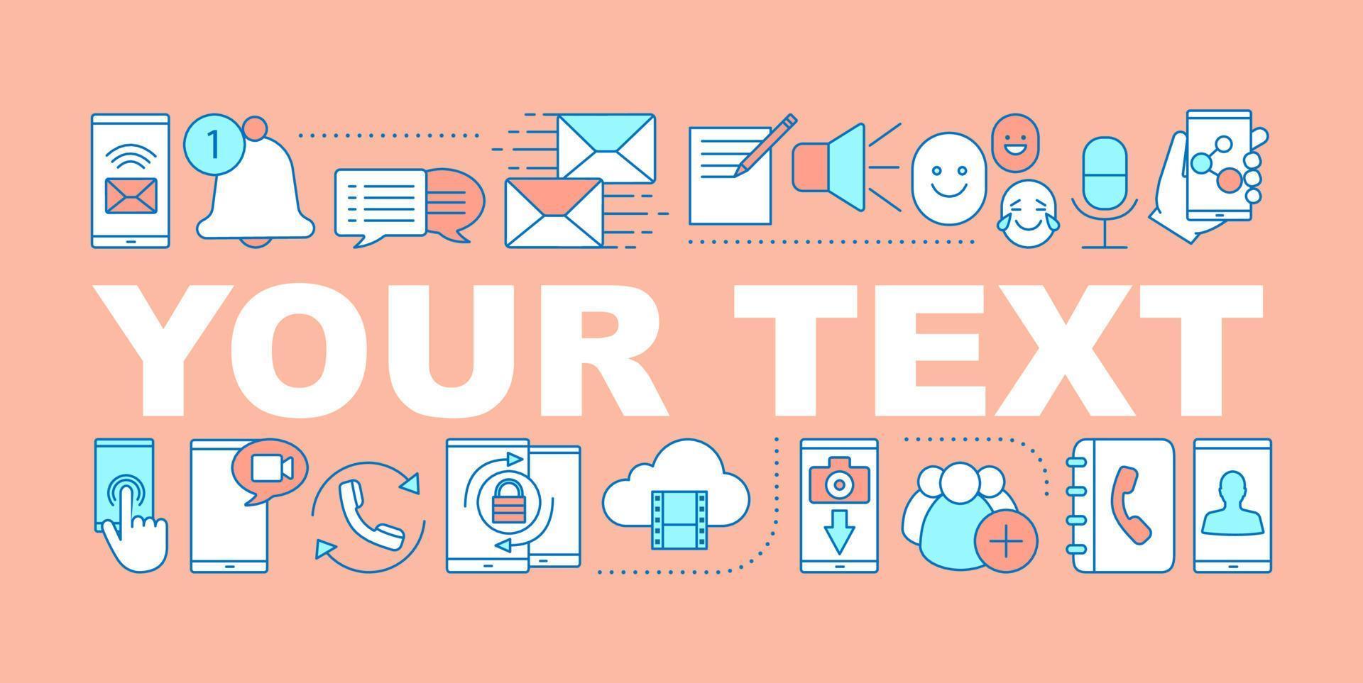 Messenger word concepts banner. Mailing, chatting. Online communication app. Isolated lettering typography idea with linear icons. Call management. Vector outline illustration