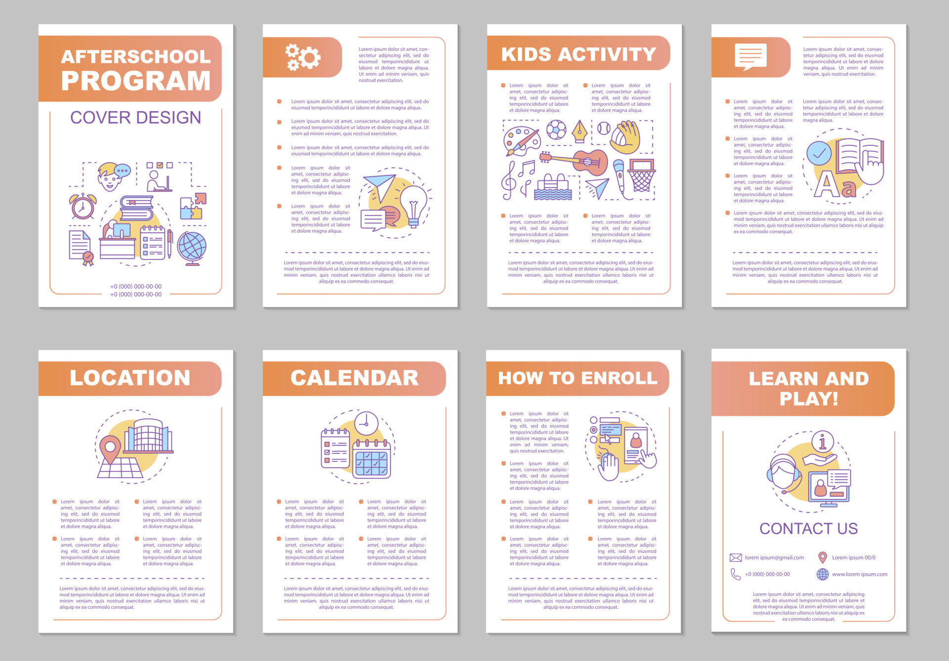 After school program brochure template layout. Afterschool activities ...