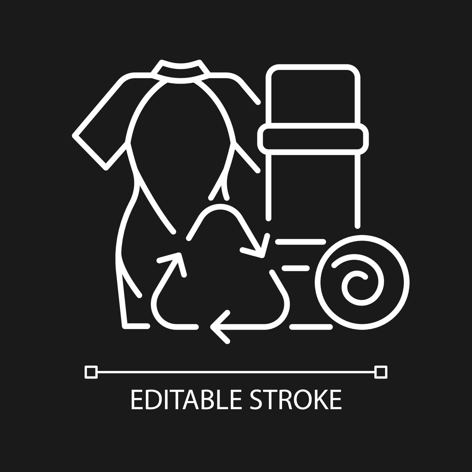 Yoga mats from recycled wetsuits white linear icon for dark theme. Repurposing surfing suits