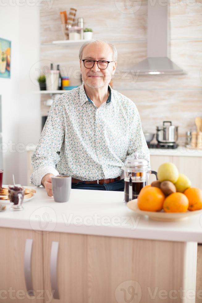 Senior man smiling photo