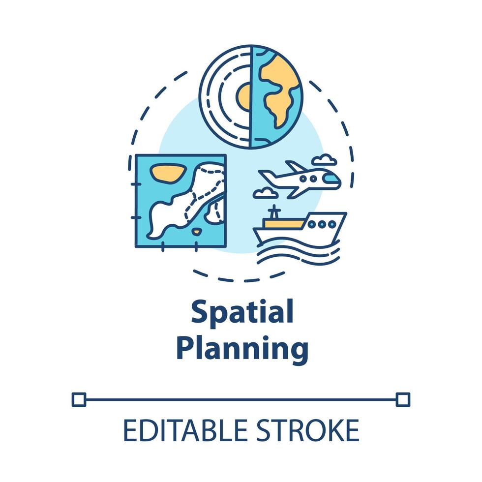 Spatial planning concept icon. Public sector. Region development ...