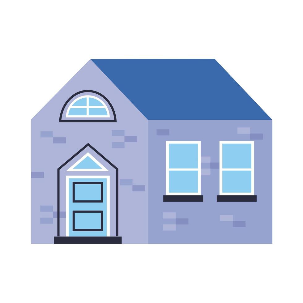 nice blue building vector