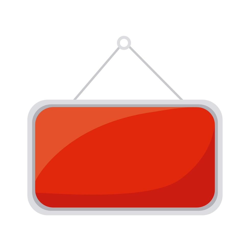 great red signboard vector