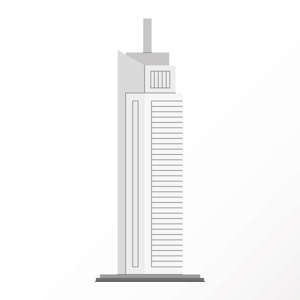 Cayan Tower UAE building vector