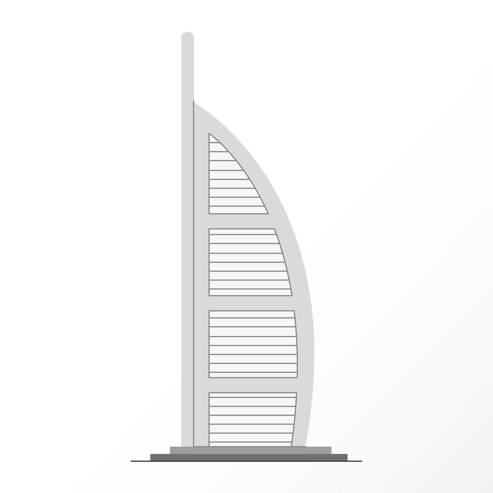 burj al arab building vector