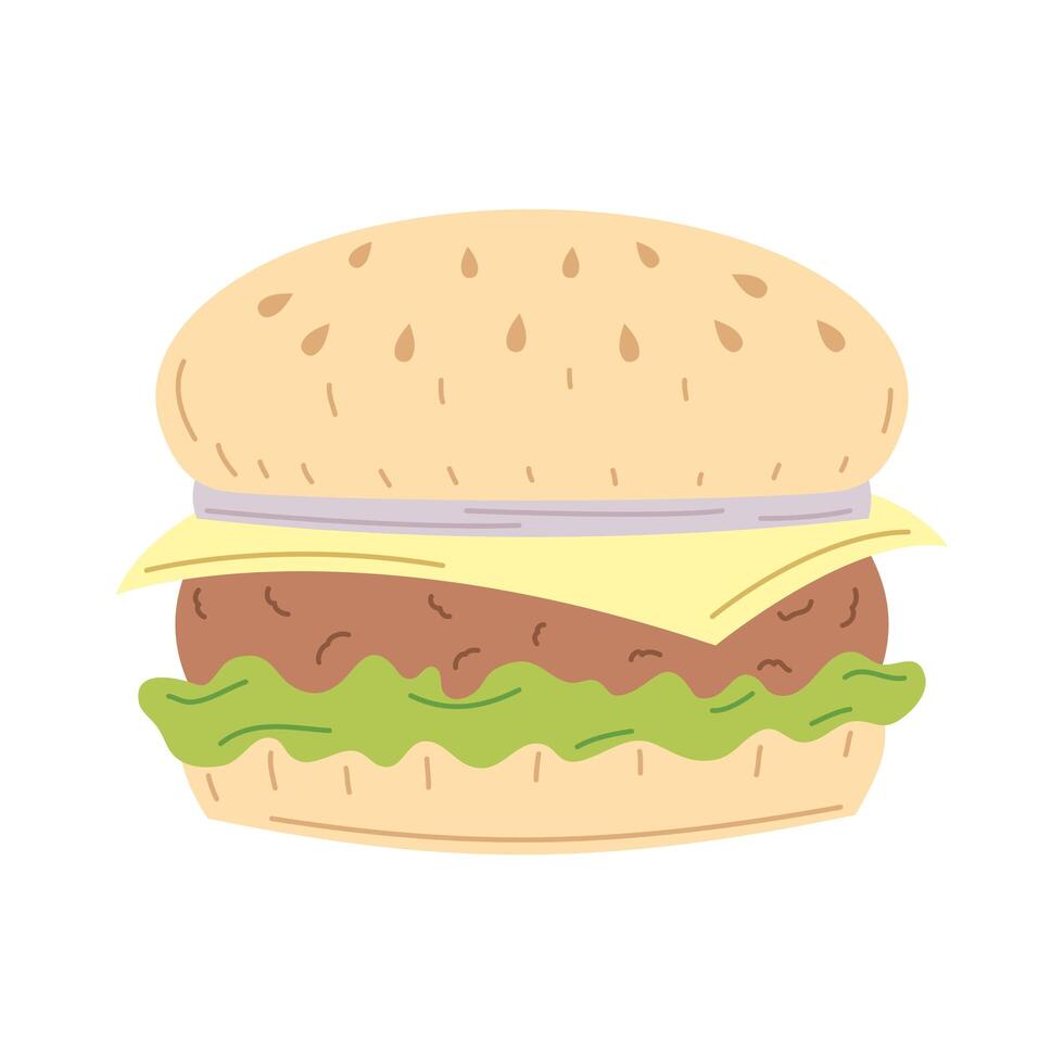 gran diseño de hamburguesa vector