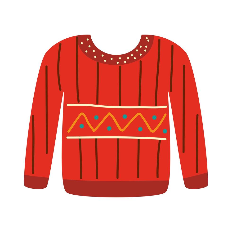 red christmas sweater vector