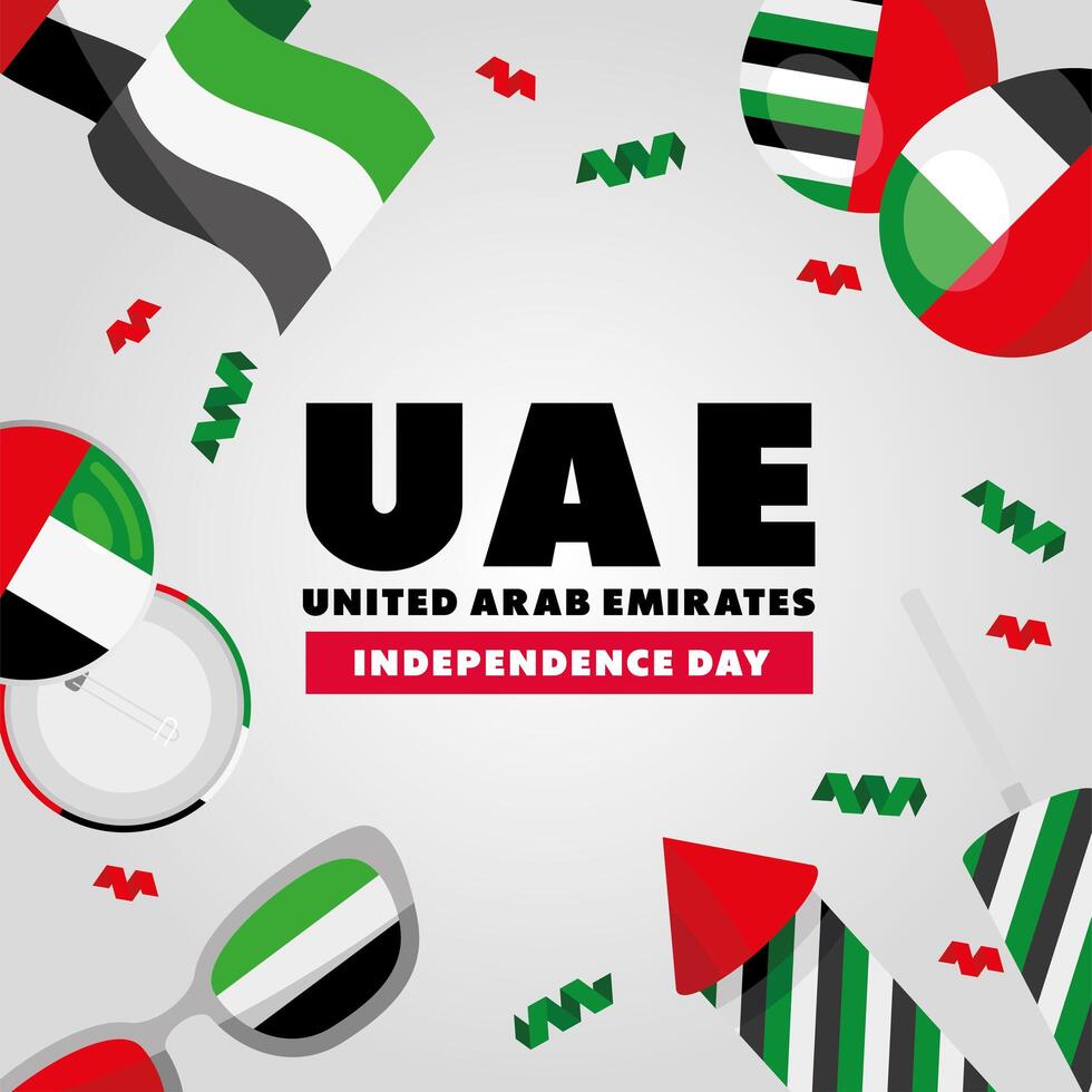 UAE national day poster vector