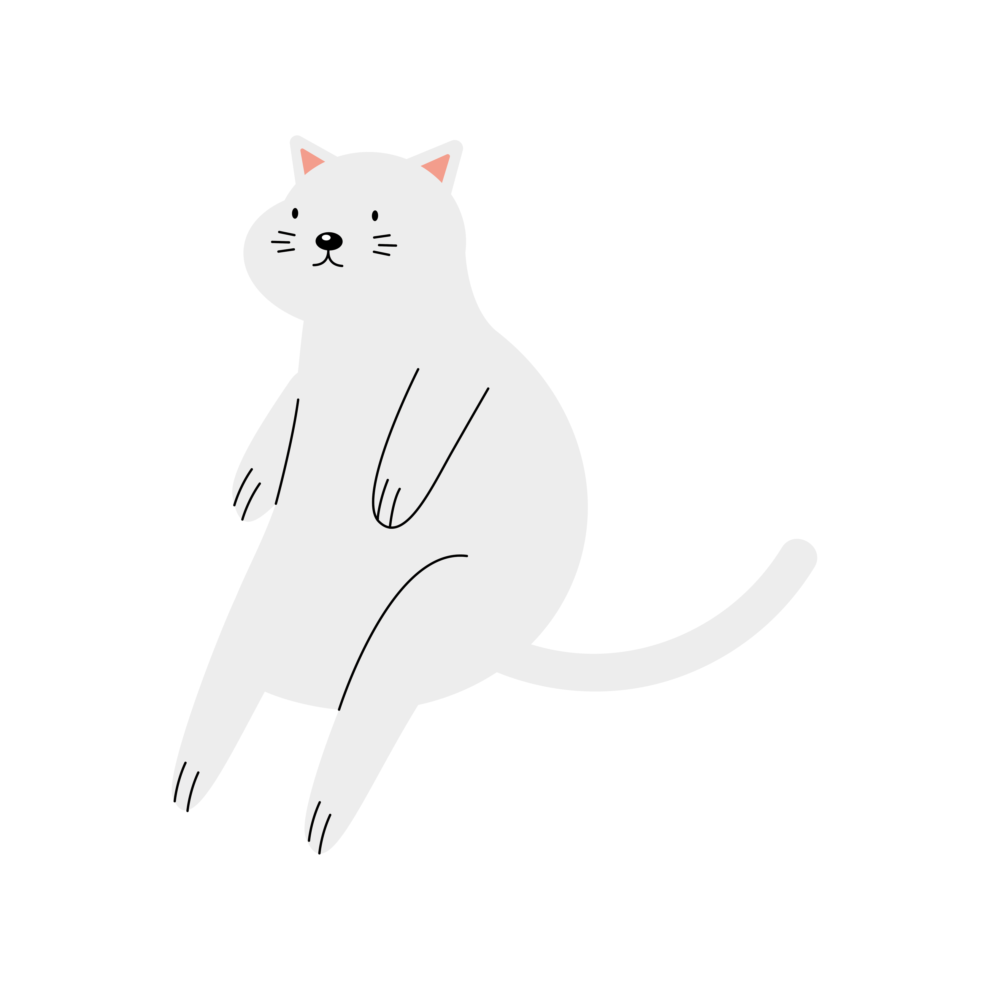 white cat mascot 4622112 Vector Art at Vecteezy
