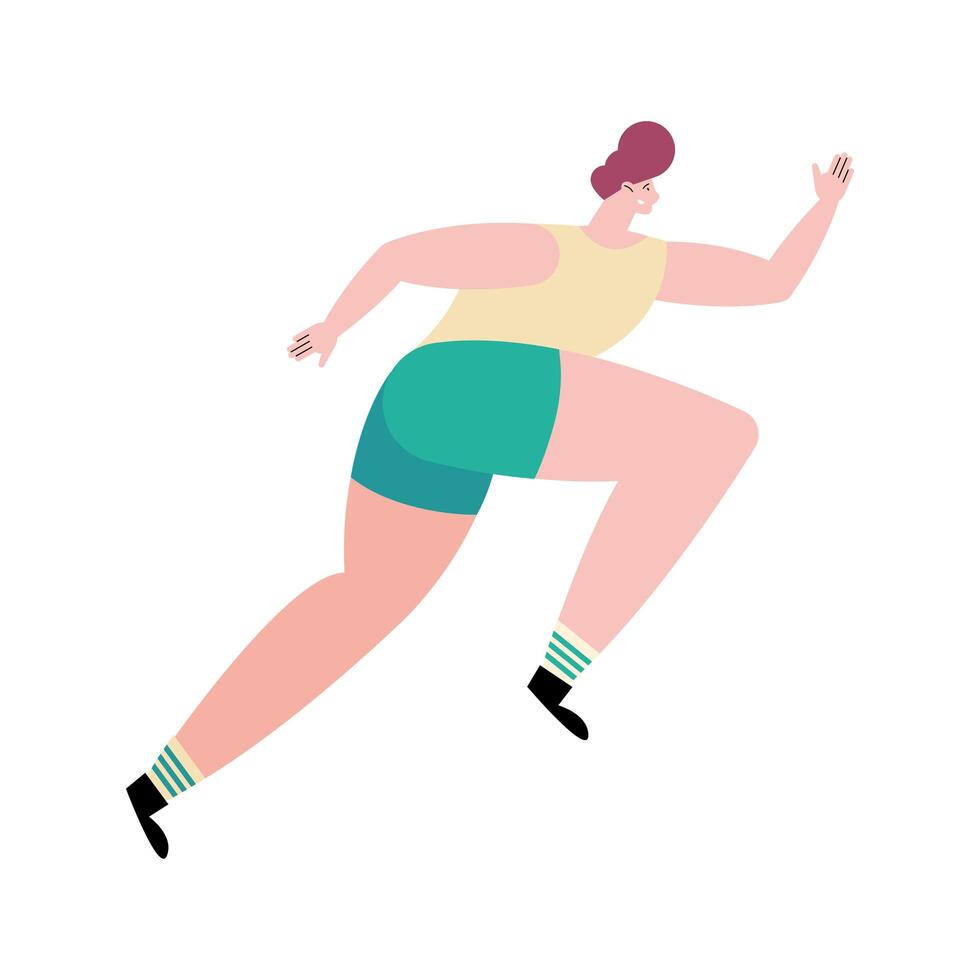 young man running vector