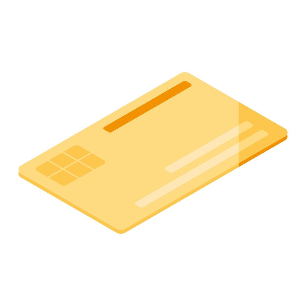 tarjeta de crédito dorada vector