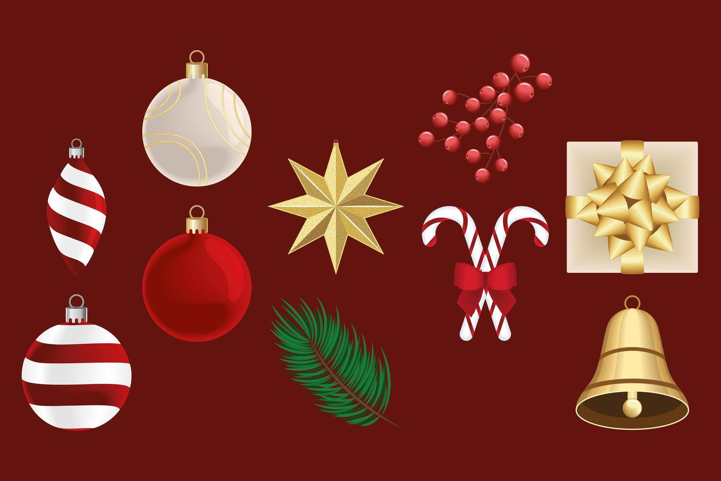 great christmas items vector