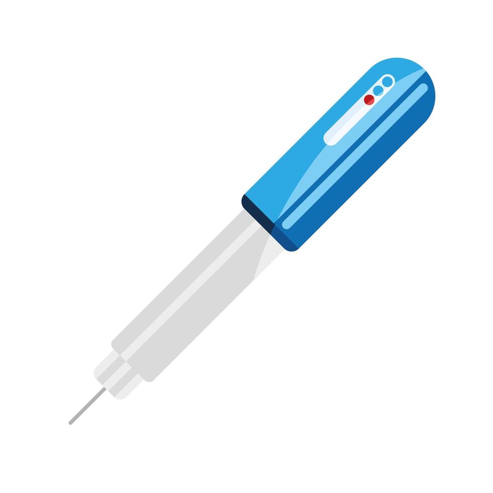 insulin medical applicator vector
