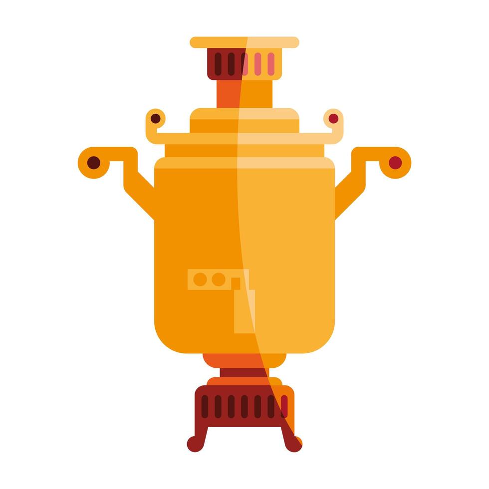 russian golden samovar vector