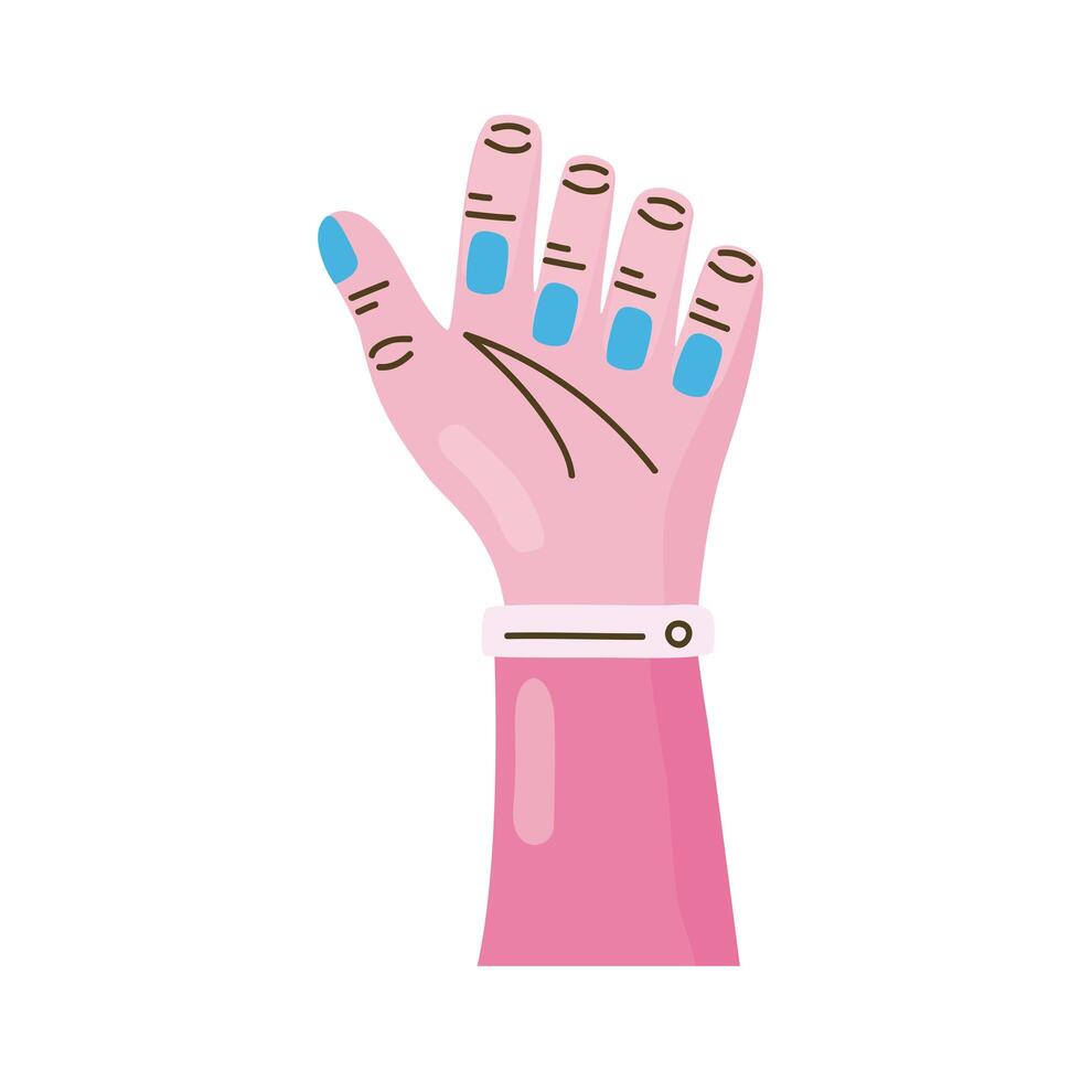beautiful hand icon vector