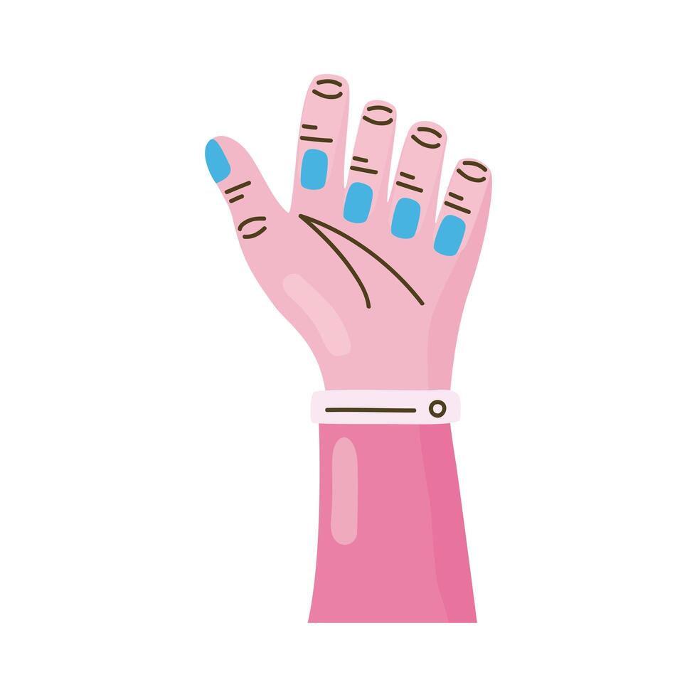 icono de mano hermosa vector