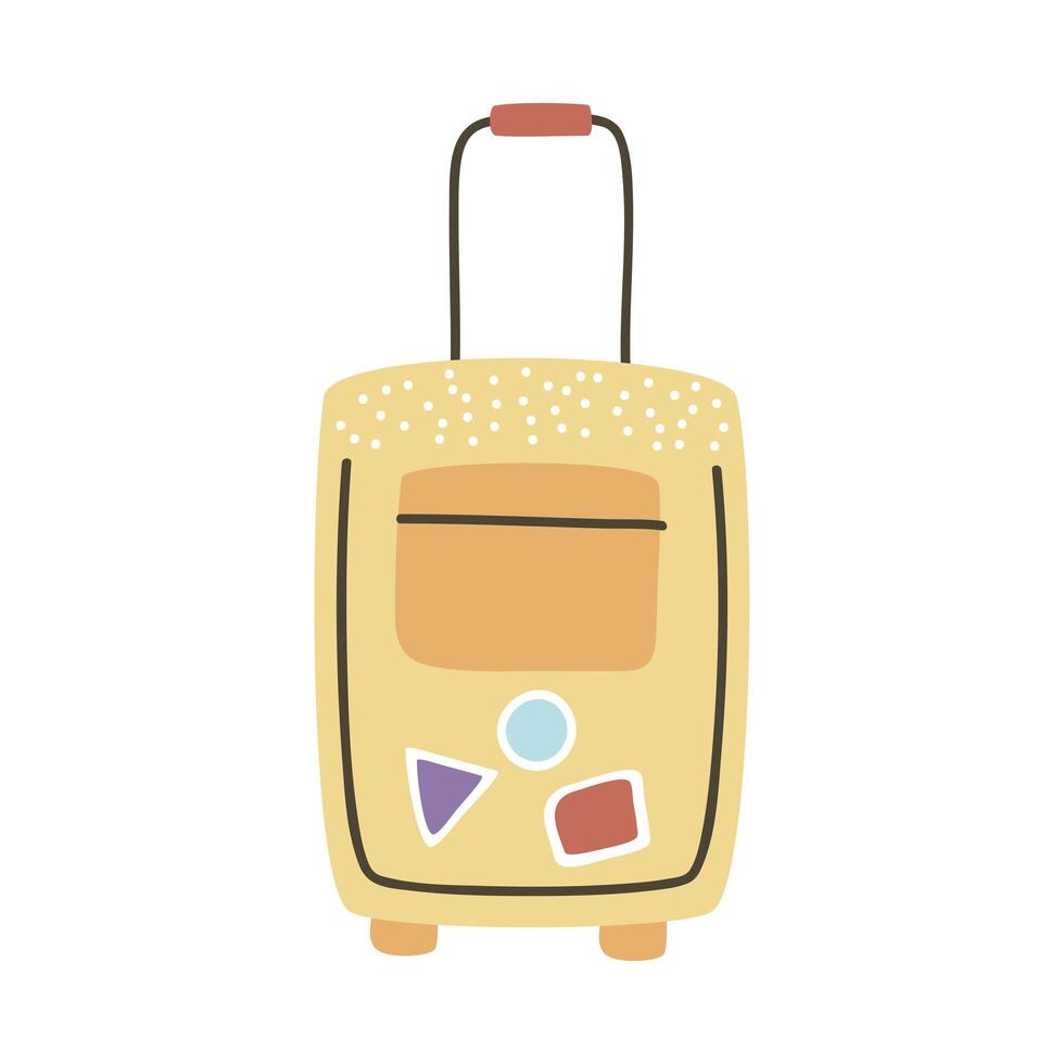 yellow travel bag vector