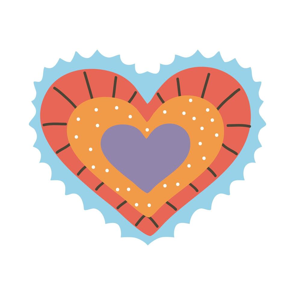 pretty decorated heart vector