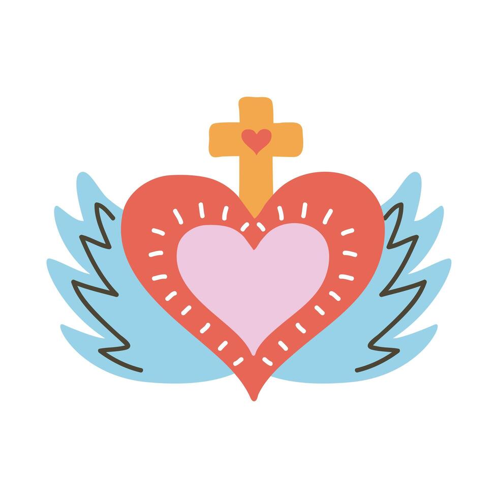 decorative heart design vector