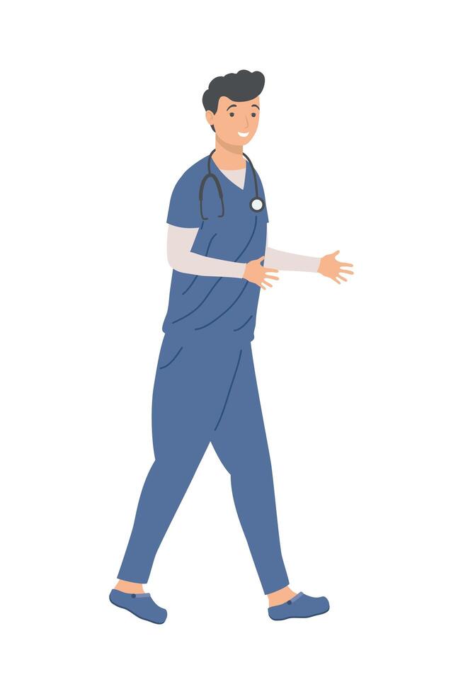 nice nurse guy vector