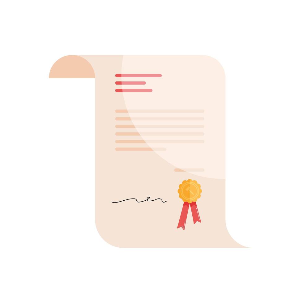 notary certificate with seal vector