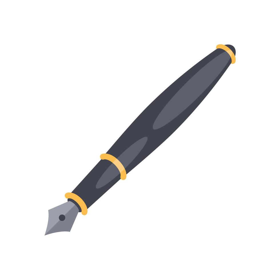 pluma de tinta elegante vector