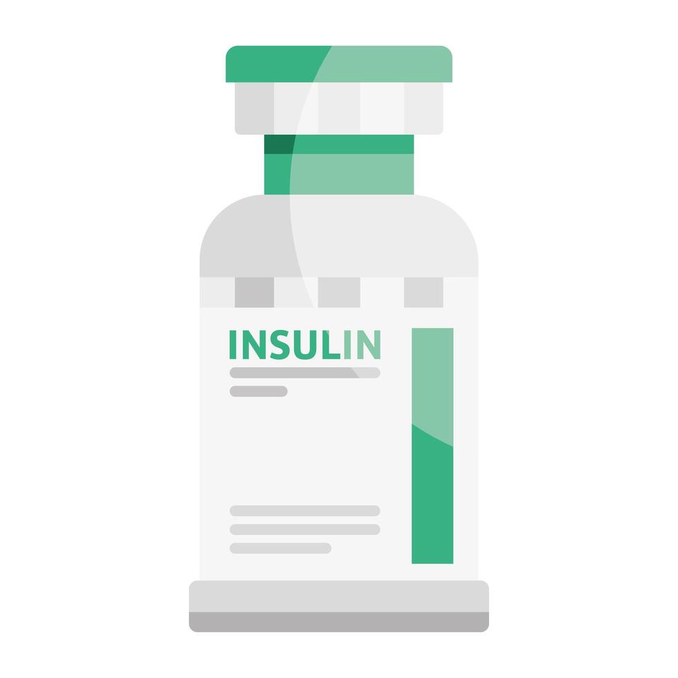 insulin vial medicine vector