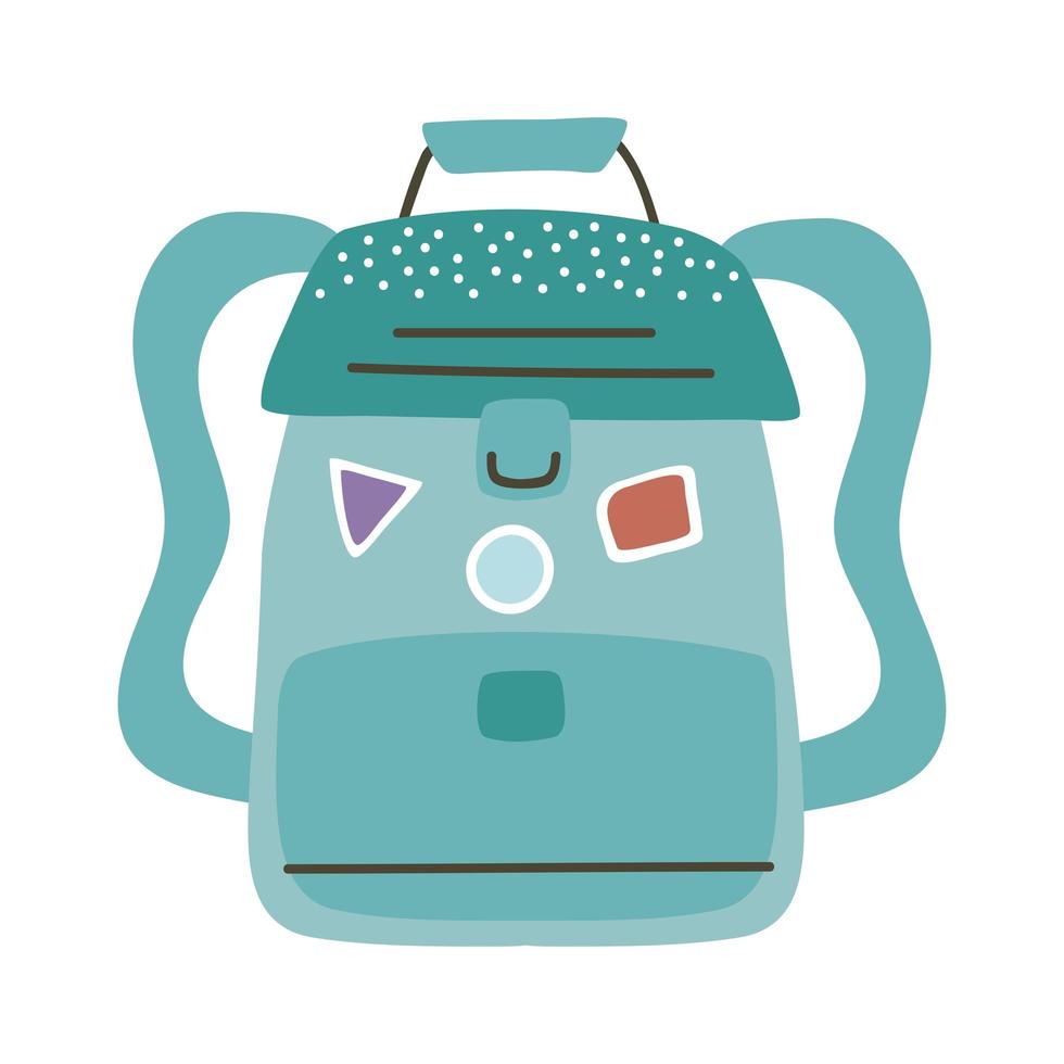 blue backpack design vector