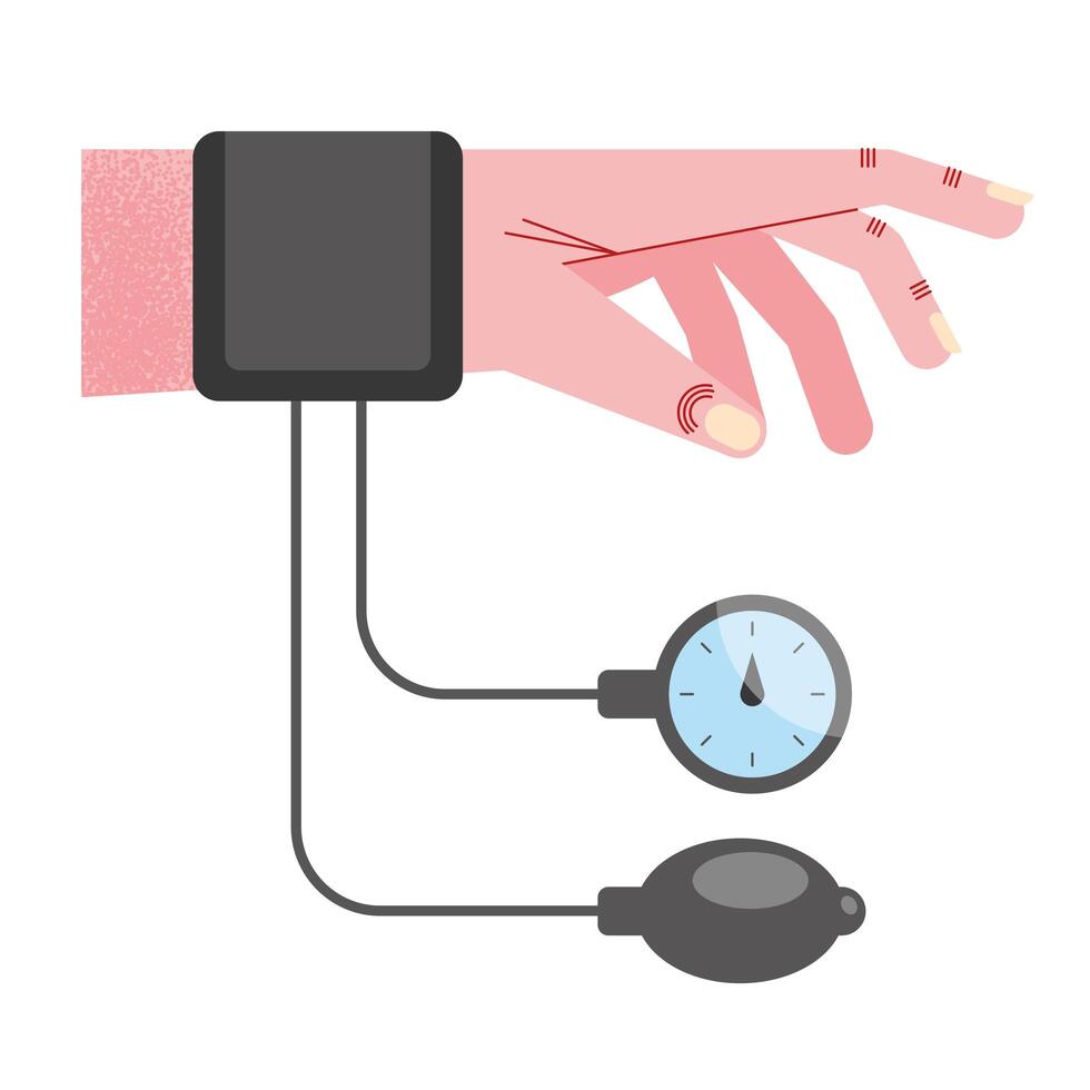 hand with tensiometer vector