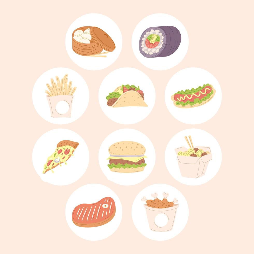 great delicious foods vector