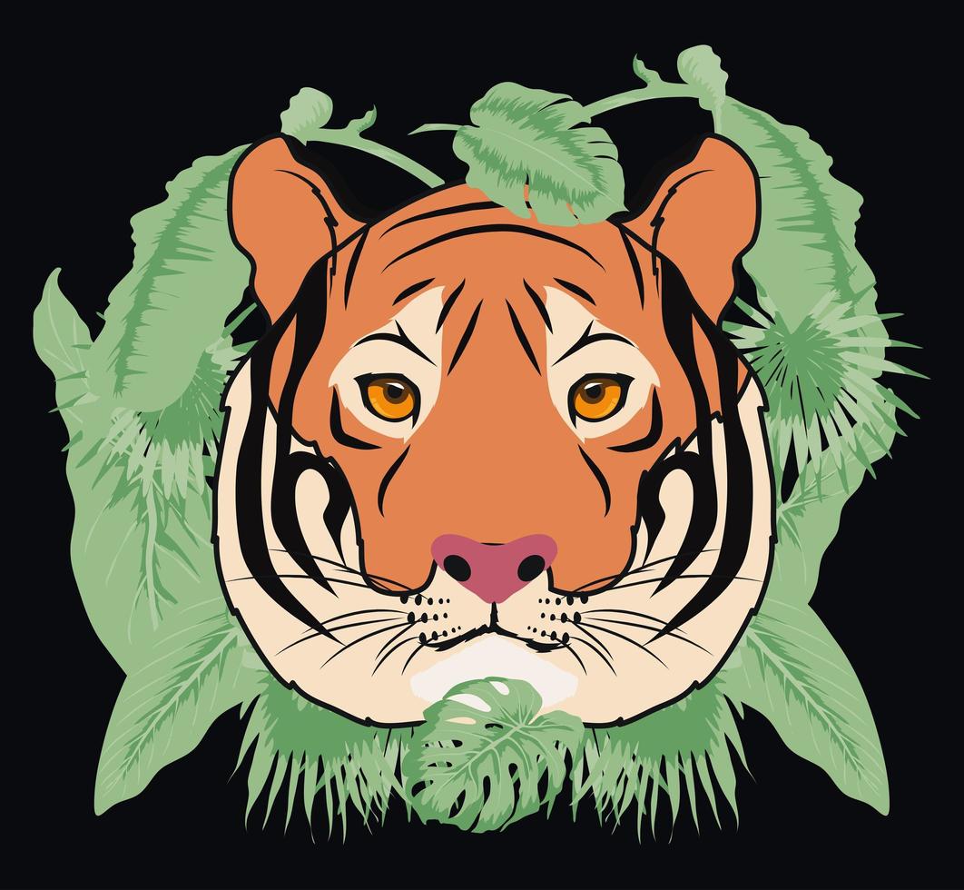 tiger head poster vector