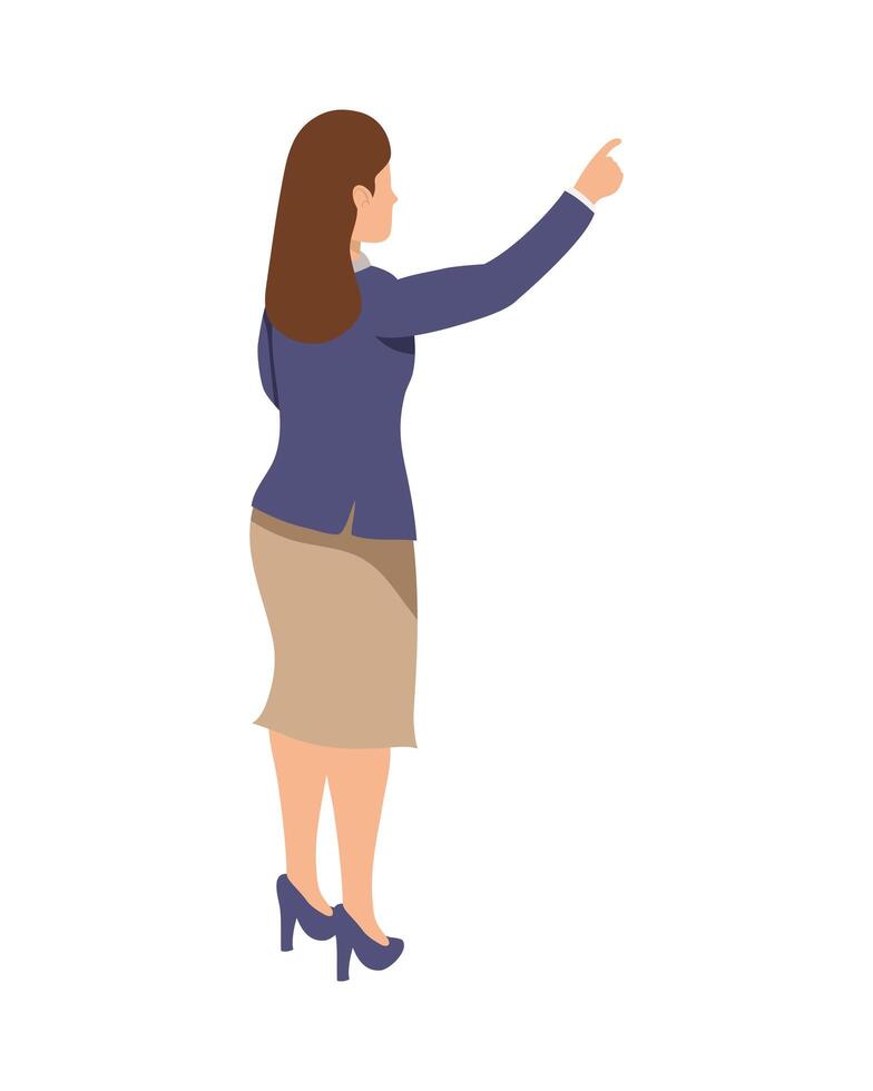 businesswoman teaching character vector