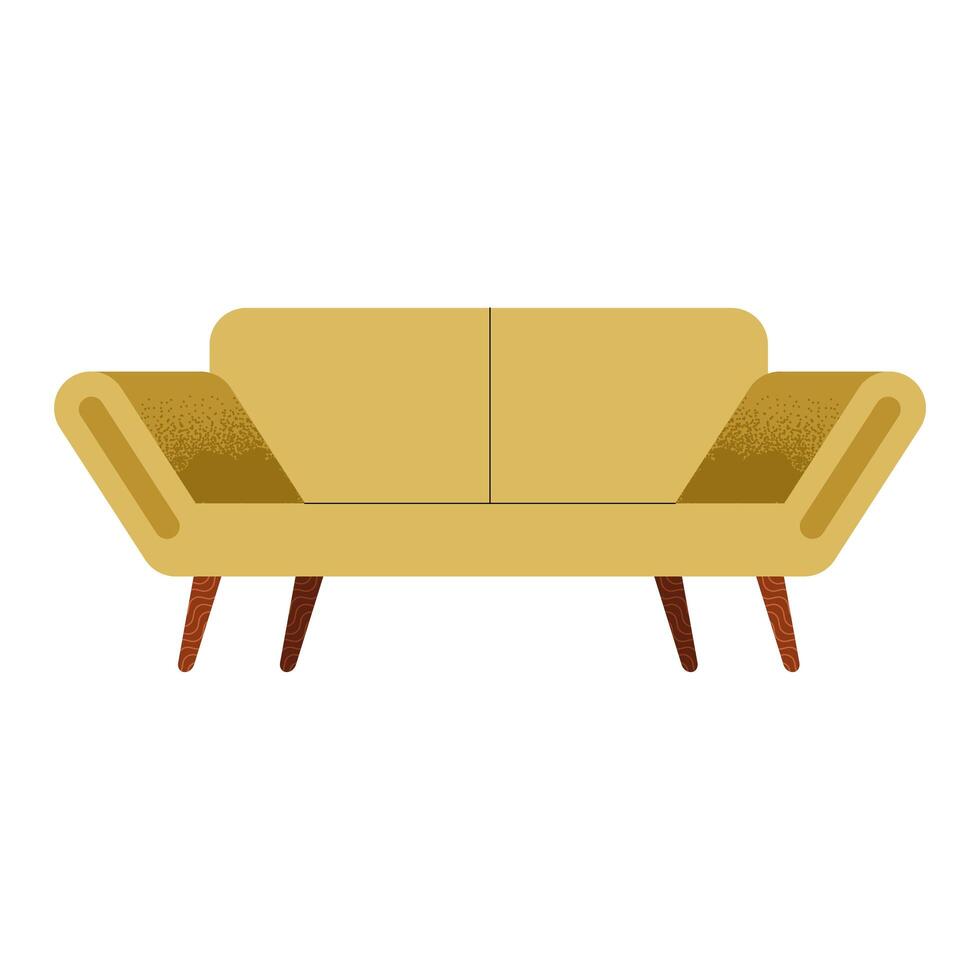 yellow couch livingroom 4622822 Vector Art at Vecteezy