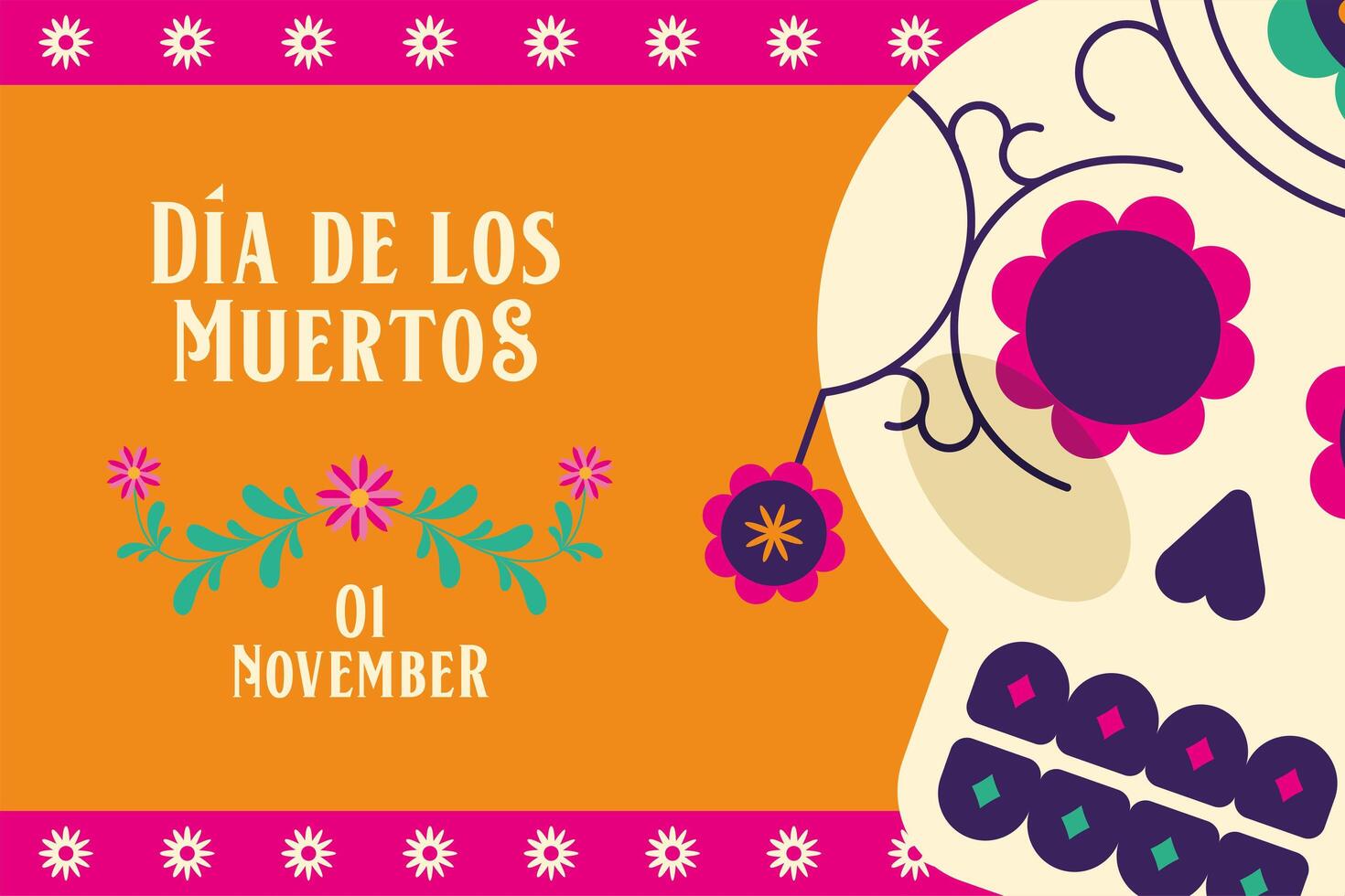 celebración del día de muertos vector