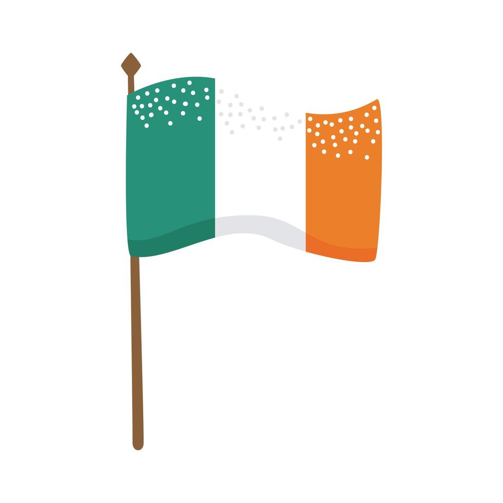 ireland flag in pole vector