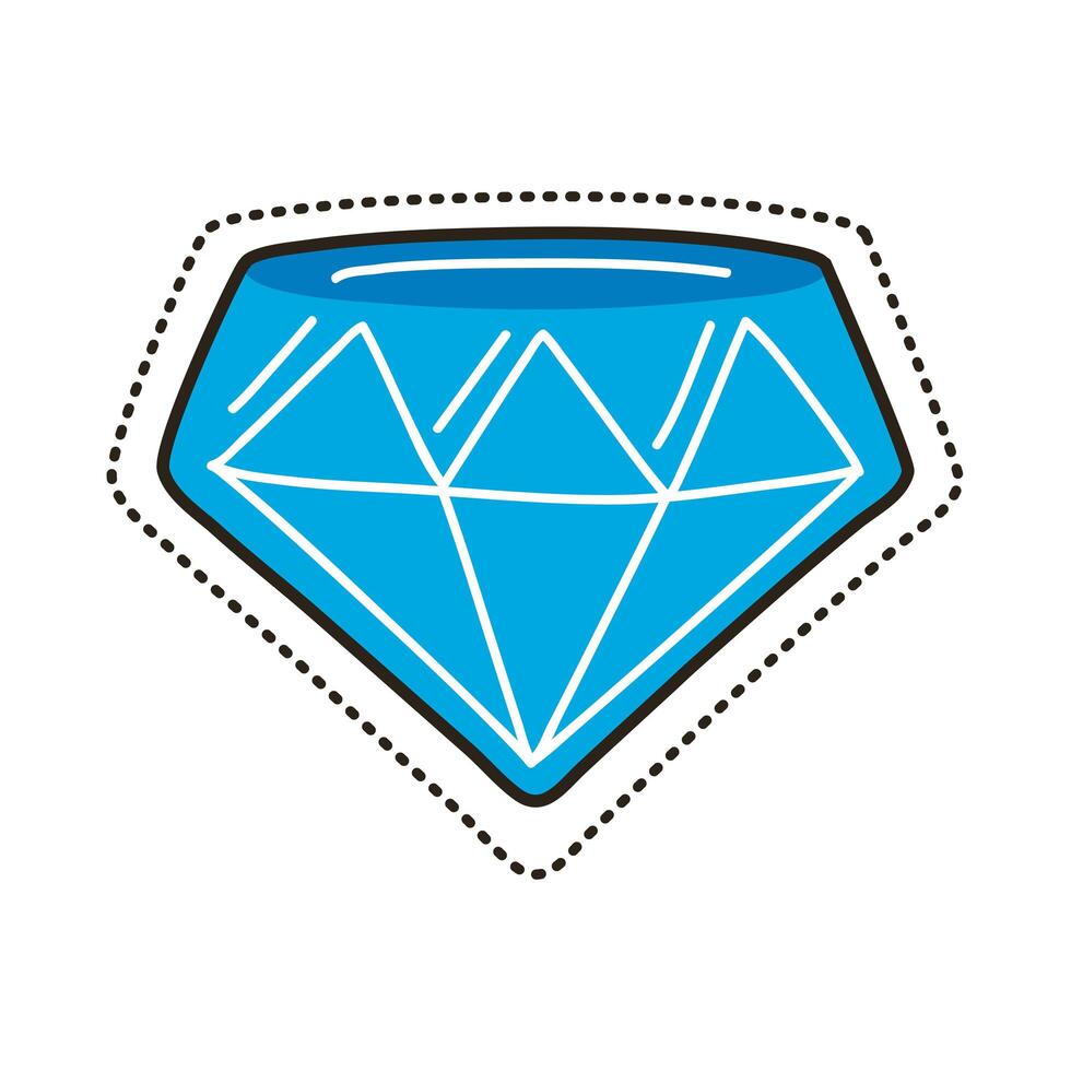 blue diamond patch vector